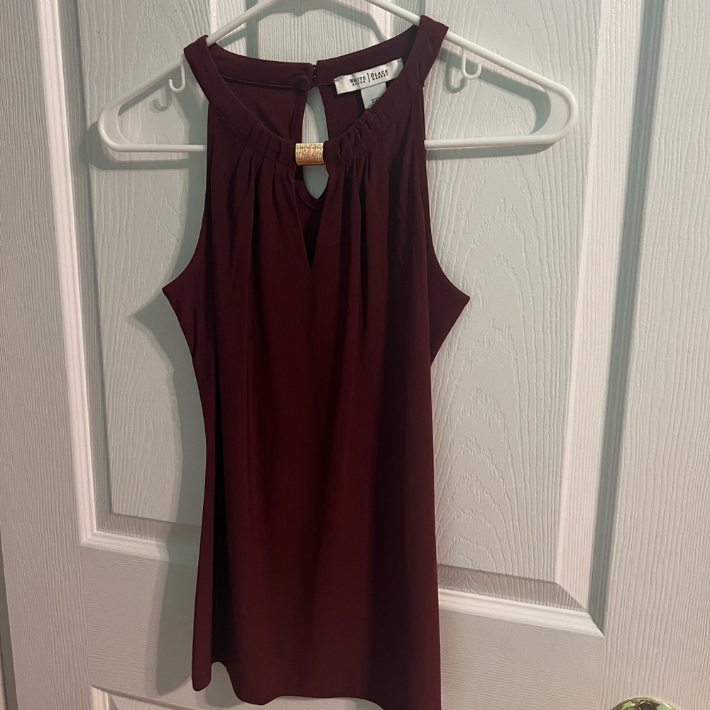 White House Black Market Red Sleeveless Tank Top